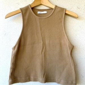 Oak & Fort cropped ribbed tank